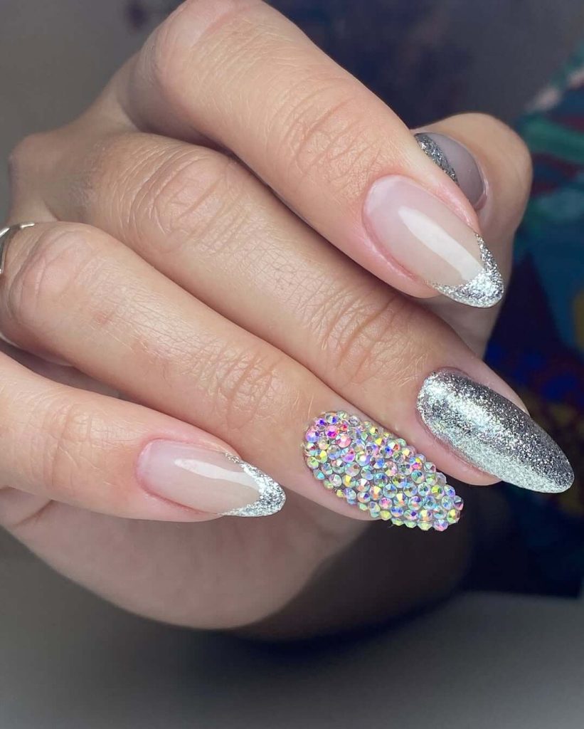 Full Glitter Accent Nails