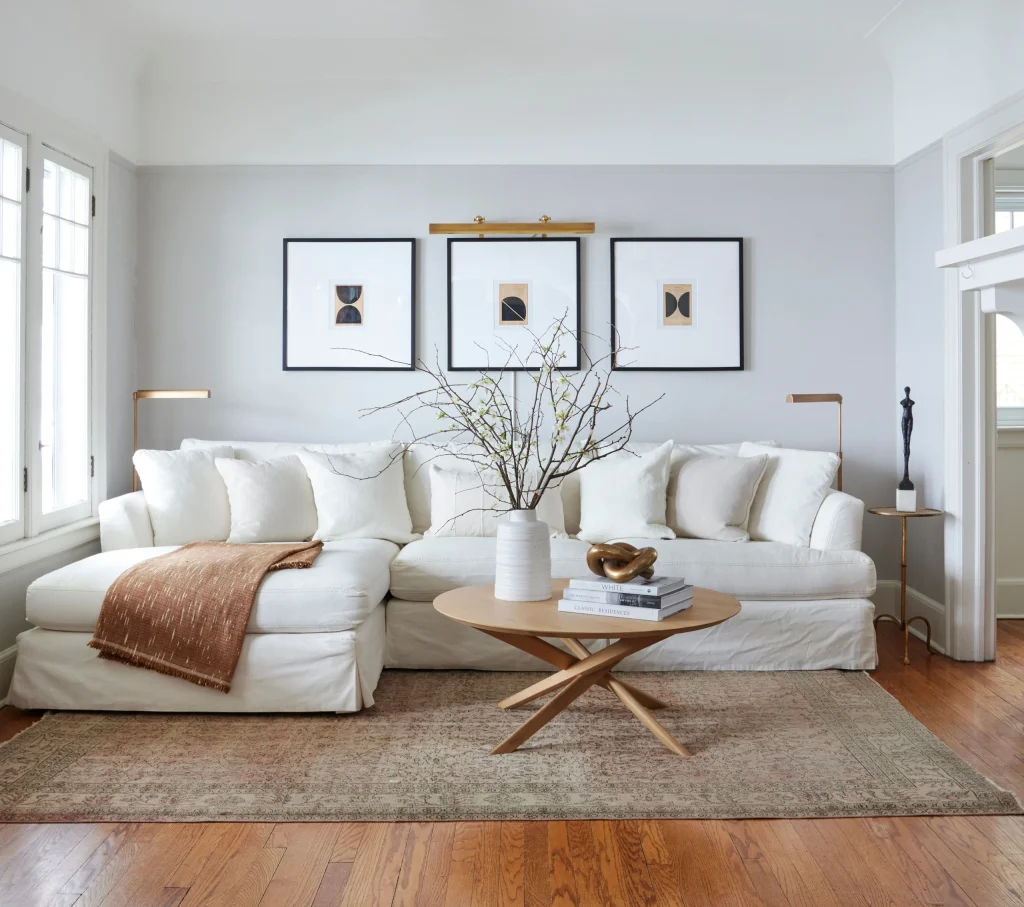Minimal furniture room decor with clean lines and modern interior design