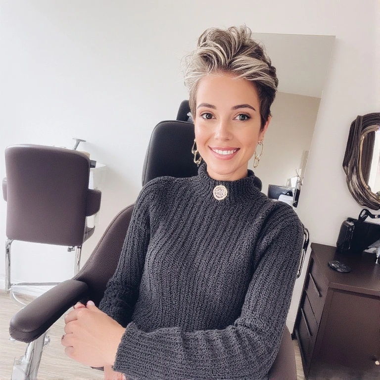 Natural Short Hair Look