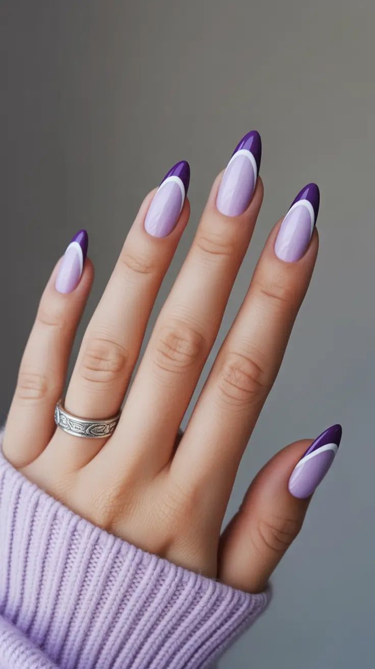 Top Purple Winter Nails Ideas